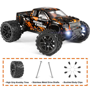 1:18 Scale RC Monster Truck 18859 36km/h Speed 4X4 Off Road Remote Control Truck, Waterproof Electric Powered RC Cars All Terrain
