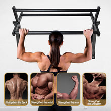 Load image into Gallery viewer, BDL Wall Mounted Rotating Pull Up Bar Speed Climbing Chin Up Bar
