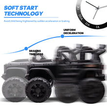 Load image into Gallery viewer, 24V 9Ah Ride on Toy for Big Kids, 4x4 2 Seater Ride on Car Truck w/Remote Control, 4x200W Motors - Black Warrior
