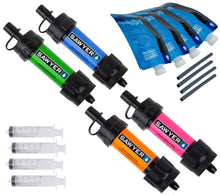 Load image into Gallery viewer, Sawyer Products SP124 MINI Water Filtration System, Gift 4-Pack, Multi-Color
