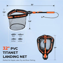 Load image into Gallery viewer, KastKing Titanet Folding Fishing Landing Net, Extends to 32", PVC
