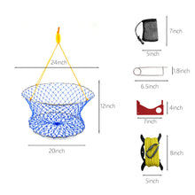 Load image into Gallery viewer, Crab Ring Trap – Collapsible Crab Net with 100ft Rope, Bait Bag, Clip &amp; Ruler – 6 Pieces Portable Crab Trap for Easy Storage – Durable Grid Design for Dock &amp; Pier Crabbing

