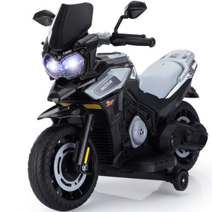 12V Electric Motorcycle for Kids Ride on Toys Motorbike Battery Powered Off-Road Dirt Bikes, Silver