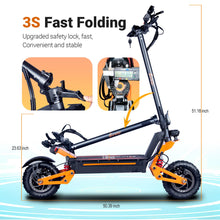 Load image into Gallery viewer, Electric Scooter Adults, 6000W Dual Motor Top Speed 52 MPH Distance Traveled 70 Miles, 11&quot; Off-Road Tires
