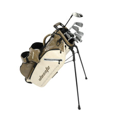 Load image into Gallery viewer, wosofe 6-Way Golf Stand Bag, Waterproof PU Leather, Olive Green Vintage
