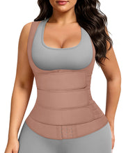 Load image into Gallery viewer, FeelinGirl Waist Trainer for Women Tummy Control with Triple Belts Latex Waist Cincher Corset Sport Compression Vest M Mocha Brown
