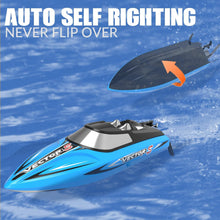 Load image into Gallery viewer, Brushless RC Boats for Adults, 30+MPH 17.7&quot; High Speed Remote Control Boat with Rechargeable Battery (Blue)
