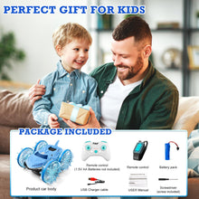 Load image into Gallery viewer, Amphibious Waterproof Remote Control Boat RC Car Monster Truck with Lights 4WD Gesture Hand Controlled, Blue
