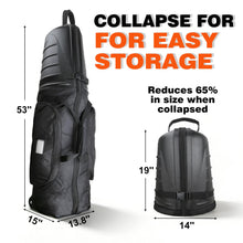 Load image into Gallery viewer, Golf Travel Bags for Airlines with Wheels and Hard Case Top,1680D Heavy Duty Oxford Golf Club Travel Bags，Tank Wheels, Lightweight and Easy to Maneuver
