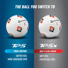 Load image into Gallery viewer, TaylorMade Golf 2024 TP5x PIX Golf Balls, Better Visibility, 1 Dozen
