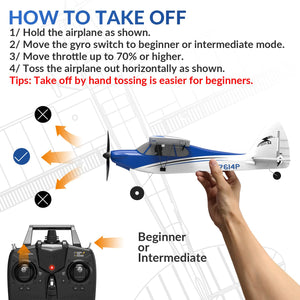 RC Plane Sport Cub 500 S2 RC Airplane RTF 4 CH Remote Control Airplane with Gyro Stabilization System