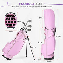 Load image into Gallery viewer, 14-Way Golf Bags for Men, Golf Stand Bag, Purple
