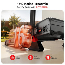 Load image into Gallery viewer, RHYTHM FUN Treadmill with Incline - Matt Black
