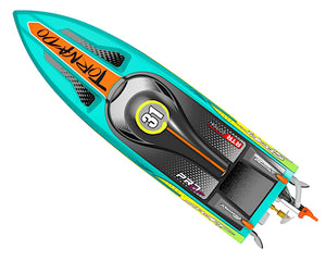 Tornado High Speed RC Boat, Brushless Motor 40+mph Sport Racing Yacht, ABS ESC Servo RTR Deep-V Racer Watercraft
