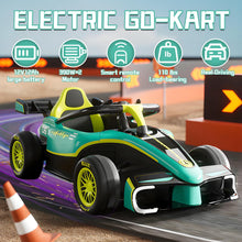 Load image into Gallery viewer, 12V 12Ah Electric Go Kart for Kids, Drift Kart with Remote Control, Ride On Go Cart with Slow Start Function, Blue
