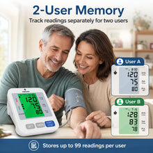 Load image into Gallery viewer, FDA-Cleared Blood Pressure Monitor, Upper Arm, Wide Cuff, Large Display
