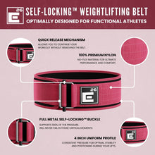Load image into Gallery viewer, Self-Locking Weight Lifting Belt (Extra Small, Miami Pink)
