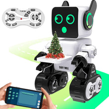 Load image into Gallery viewer, Robot Toys for Kids, Remote &amp; APP Control Robot, Programmable Interactive Toys with Coin Bank, Smart Educational Robot（White）
