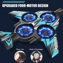 Load image into Gallery viewer, RC Plane 4 Channel, Remote Control Airplane Fighter with 3 Modes, Stunt Roll, Cool Light, Two Batteries, F-22 RC Plane Ready to Fly
