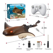 Load image into Gallery viewer, Pool Toys Remote Control Shark Boat, 2.4G RC Stingray Fish, Animal Water Toys for Kids Age 8-12, Kids Battery Pool Toys
