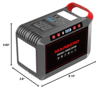 Load image into Gallery viewer, Portable Power Station 300W MARBERO 237Wh Camping Solar Generator Backup Lithium Battery with Pure Sine Wave 110V AC Outlet, USB C, USB A, DC for Outdoors Camping CPAP Home Blackout Emergency
