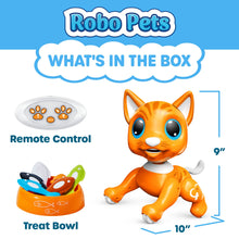 Load image into Gallery viewer, Power Your Fun Robo Pets Cat Toy for Girls and Boys - Remote Control Robot Toy Interactive Hand Motion Gestures, Smart STEM
