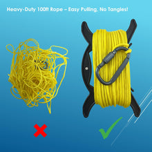 Load image into Gallery viewer, Crab Ring Trap – Collapsible Crab Net with 100ft Rope, Bait Bag, Clip &amp; Ruler – 6 Pieces Portable Crab Trap for Easy Storage – Durable Grid Design for Dock &amp; Pier Crabbing
