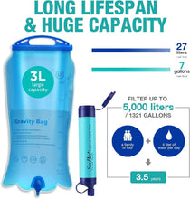 Load image into Gallery viewer, SimPure Portable Gravity-Fed Water Filter with 3L Bag
