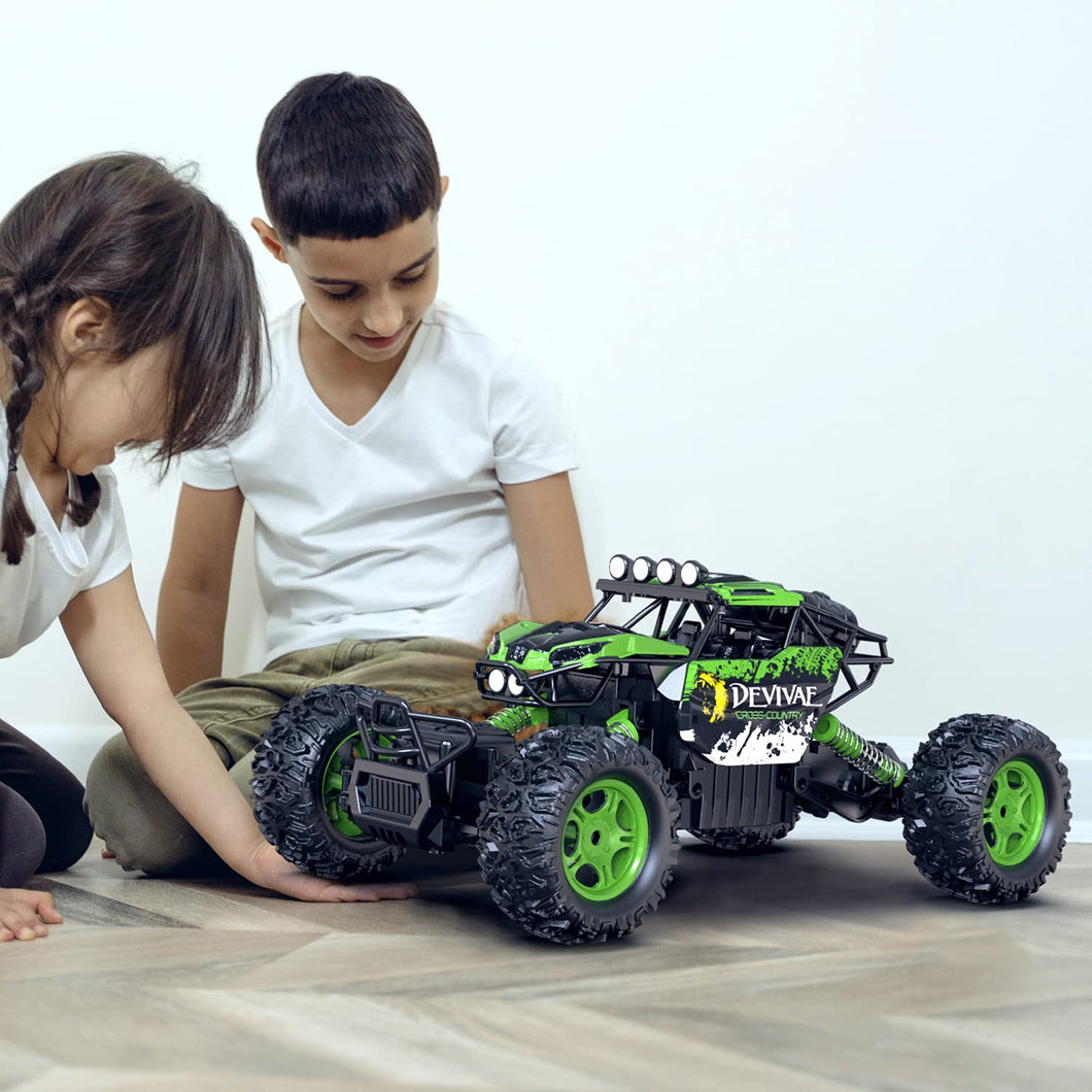 1:12 Large RC Cars for Boys with Upgraded Lifting Function, 2.4GHz 4WD Remote Control Car Toy Gifts 20km/h Monster Truck (Green)