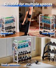 Load image into Gallery viewer, Ansionsol 4-Tier Adjustable Dumbbell Rack- White(Rack Only)
