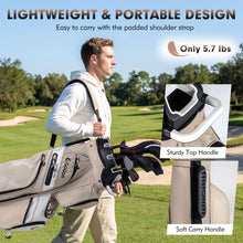 Load image into Gallery viewer, Tangkula Golf Cart Bag with 14-Way Full Length Dividers (Khaki)
