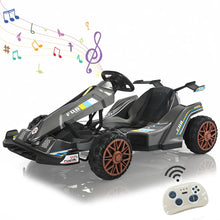 Load image into Gallery viewer, 12V Electric Go Kart for Kids,Drift Go-Cart with Reverse Function/High/Low Speed Adjustable, Ride On Go Kart with Adjustable Seat and Steering/Grey
