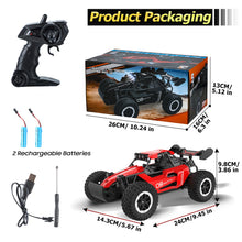 Load image into Gallery viewer, Remote Control Car for Kids 3 4 5 6 7+, 20 KM/H High-Speed RC Cars with LED Lights, 2.4GHz 2WD Monster Truck Toys – Red
