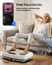 Load image into Gallery viewer, WATEYA Vibration Plate Exercise Machine, 200 Adjustable Speed Levels, 450 Lbs Capacity, Ideal for Vibration Plate for Lymphatic Drainage, Weight Loss &amp; Whole - Body Workout (White)
