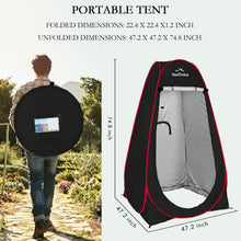 Load image into Gallery viewer, Your Choice Pop-Up Shower Tent, 47.2W"x74.8"H Changing Tent - Black
