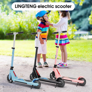 Electric Scooter is Suitable for Children Aged 6-9, Electric Scooter for Kids, 4 Height Adjustable Scooter