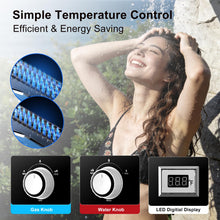 Load image into Gallery viewer, Propane Tankless Water Heater, 5L 1.32 GPM Outdoor Portable Gas Instant Hot Water Heater with Digital Display Overheating Protection, for Camping Barn Cabin RV White
