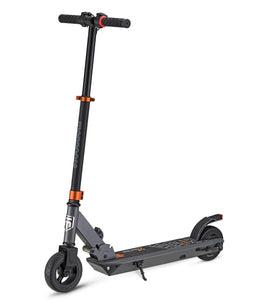 Electric Kids Scooter, Boys & Girls Ages 13+, Max Rider Weight Up to 175lbs, Top Speed of 15.5MPH, Kickstand, Grey/Orange