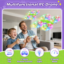 Load image into Gallery viewer, FUNPX LED RC Drone for Kids 6+, Christmas Birthday Gift for Boys &amp; Girls with Remote Batteries
