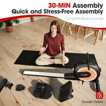 Load image into Gallery viewer, Wenoker Rowing Machine for Home - Wood grain-App
