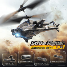 Load image into Gallery viewer, RC Helicopter for Kids &amp; Adults, Military Remote Control Helicopter Toy with LED Lights, 2 Batteries &amp; USB-C Charging, 26 Mins Flight
