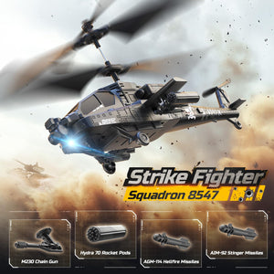 RC Helicopter for Kids & Adults, Military Remote Control Helicopter Toy with LED Lights, 2 Batteries & USB-C Charging, 26 Mins Flight