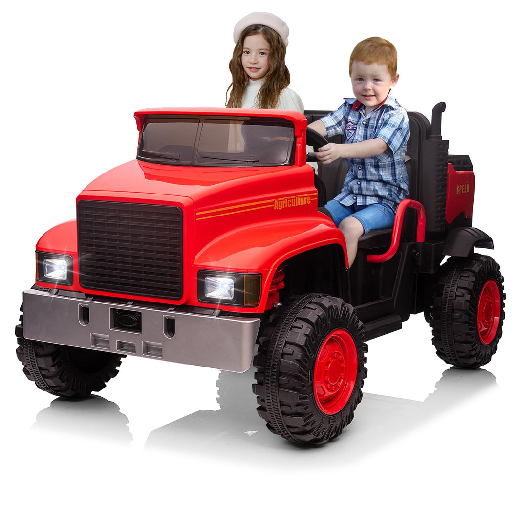 Ride On Truck for Kids 24V Ride On Car with Remote Control Electric UTV Vehicles with Dump Bed, 4WD Power 4x200W Motors