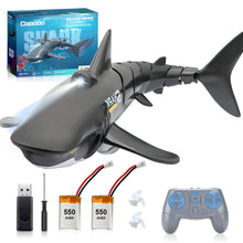 Load image into Gallery viewer, 2.4G Remote Control Shark Toy 1:18 Scale High Simulation Shark for Swimming Pool Bathroom - Great Gift RC Boat Toys
