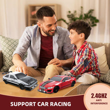 Load image into Gallery viewer, 2.4GHz 1:16 Scale 4WD High Speed Remote Control Cars Vehicle with LED Lights Two Batteries and Drifting Tires

