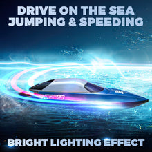 Load image into Gallery viewer, Remote Control Boat- 2.4GHz RC Boat with Rechargeable Battery, Fast Speed 20+ MPH with Double-Hatch Design for Lakes &amp; Pools, Summer Toys
