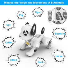 Load image into Gallery viewer, Remote Control Robot Dog Toy, RC Dog Programmable Smart Interactive Robotic Pets, RC Stunt Robot Toys Dog Imitates, White
