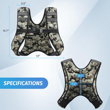 Load image into Gallery viewer, ZELUS Weighted Vest, 6lb/8lb/12lb/16lb/20lb/25lb/30lb Weight Vest for Men Women with Storage Pocket &amp; Reflective Strips for Workout Strength Training Running Muscle Building, Desert Camo (12 lb)
