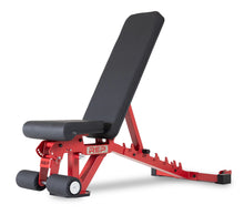 Load image into Gallery viewer, REP Foldable Incline Decline Bench | FID Platform for Home Gym | Compact Portable Fitness Stationary Equipment | Heavy Duty Strength Training Chair | Adjustable Sit-up Dumbbell Workout Support, Red
