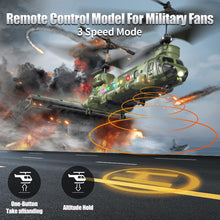 Load image into Gallery viewer, RC Helicopter, Remote Control Military Helicopter with Camera, Twin-Propeller with Altitude Hold, One Key take Off

